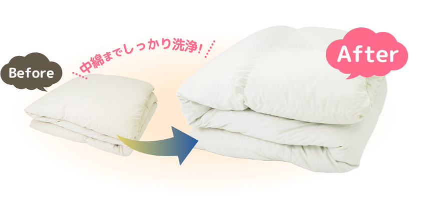 ふとんクリーニング Before・After